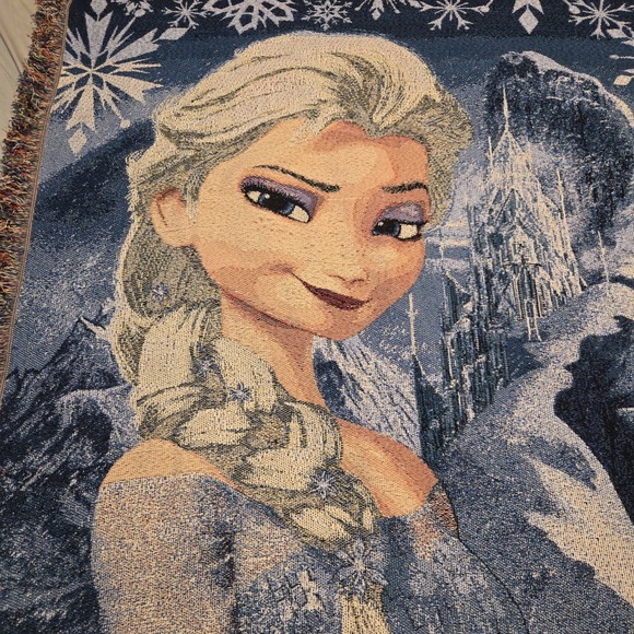 Disney Elsa Frozen Woven Throw Blanket 48 x 59 The Northwest Company Tapestry - Picture 2 of 7